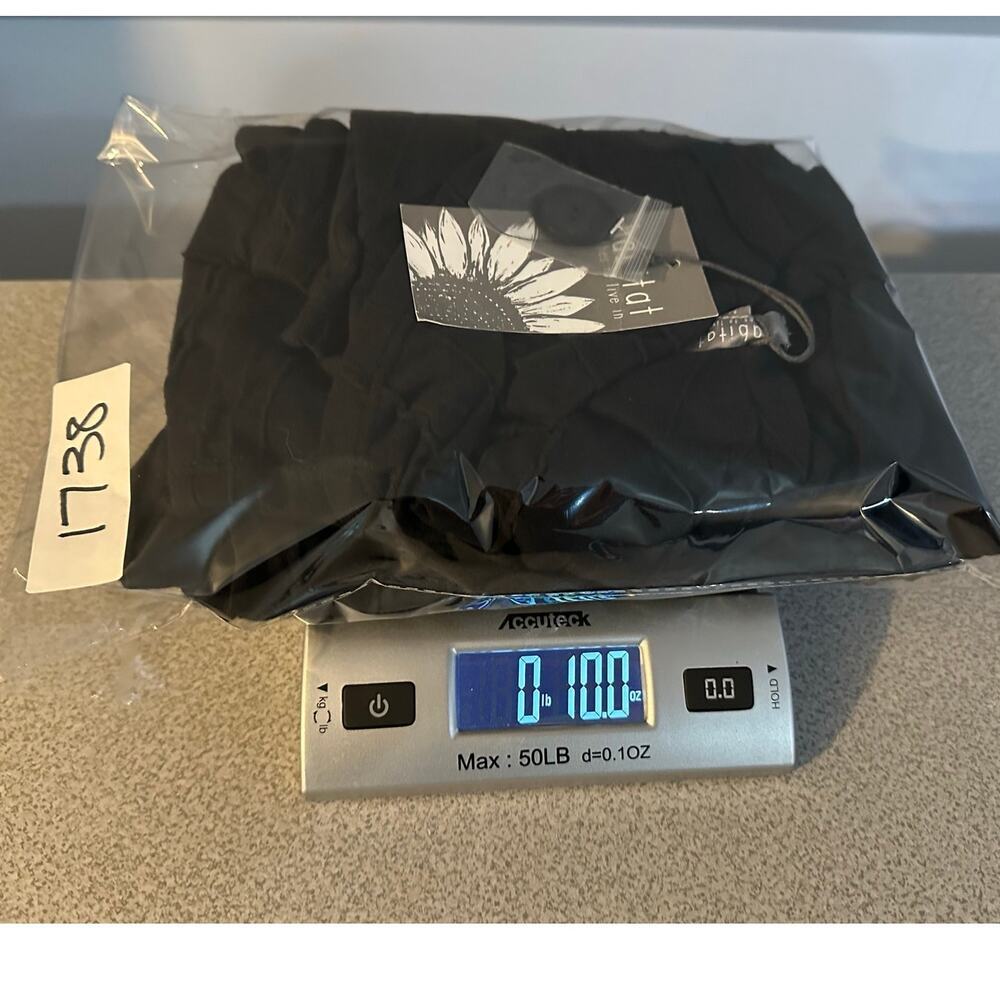 Habitat NWT Sz M Steady‎ Stream Cowl Pocket Tunic Top Linen Blend Black Crinkle - Picture 12 of 12